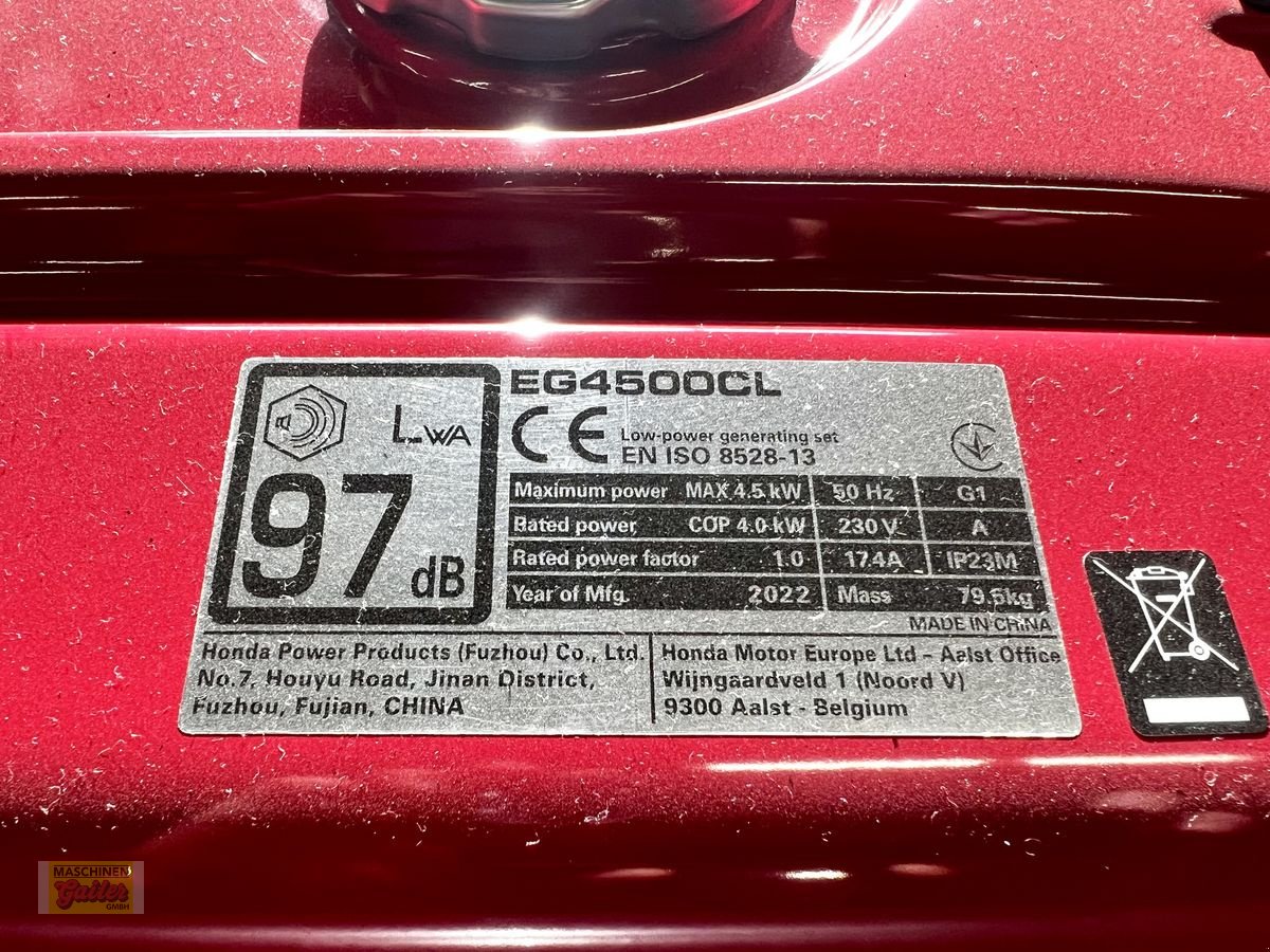 Stromgenerator typu Honda EG 4500CL mit AVR Regelung, Vorführmaschine w Kötschach (Zdjęcie 11)