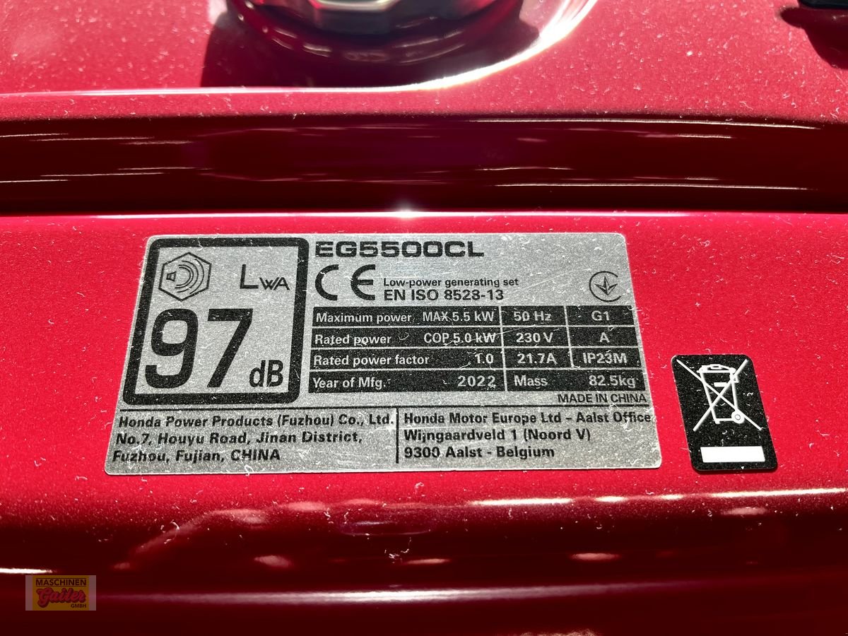 Stromgenerator of the type Honda EG 5500CL mit AVR Regelung, Vorführmaschine in Kötschach (Picture 11)