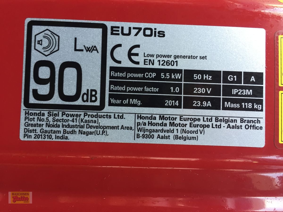 Stromgenerator of the type Honda EU 70is, Neumaschine in Kötschach (Picture 2)