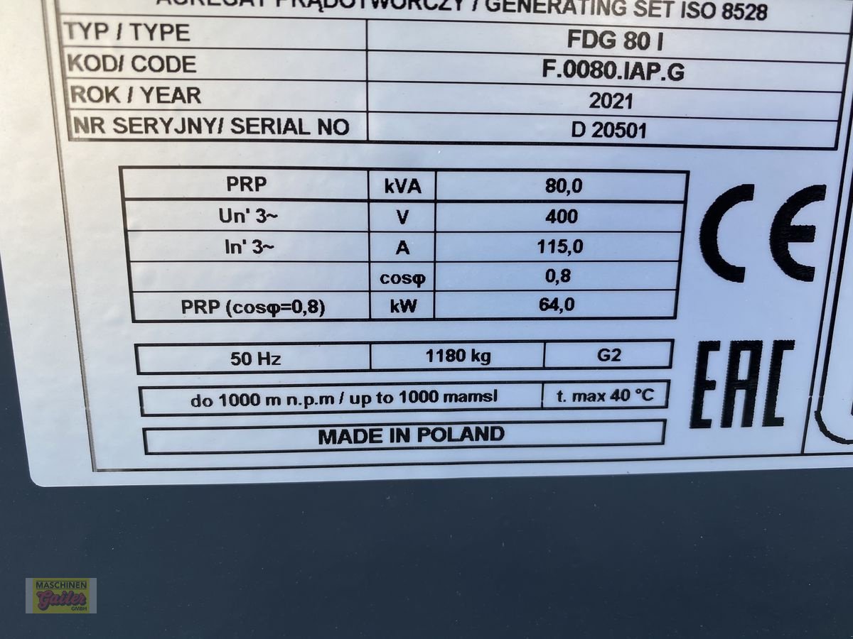 Stromgenerator of the type Iveco Fogo MG-Power 80 KVA, Neumaschine in Kötschach (Picture 7)