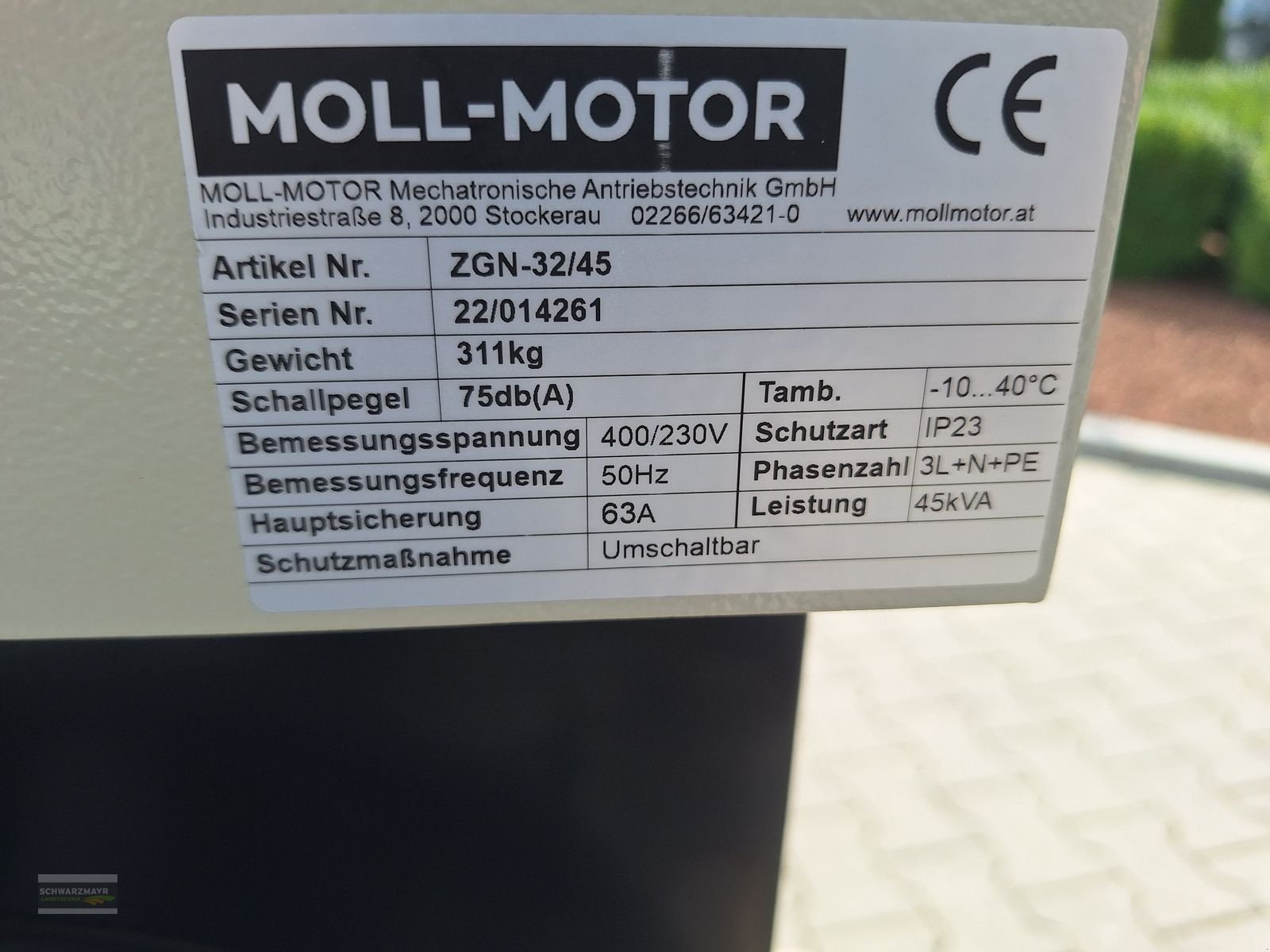 Stromgenerator of the type Moll ZGN-32/45, Neumaschine in Aurolzmünster (Picture 14)
