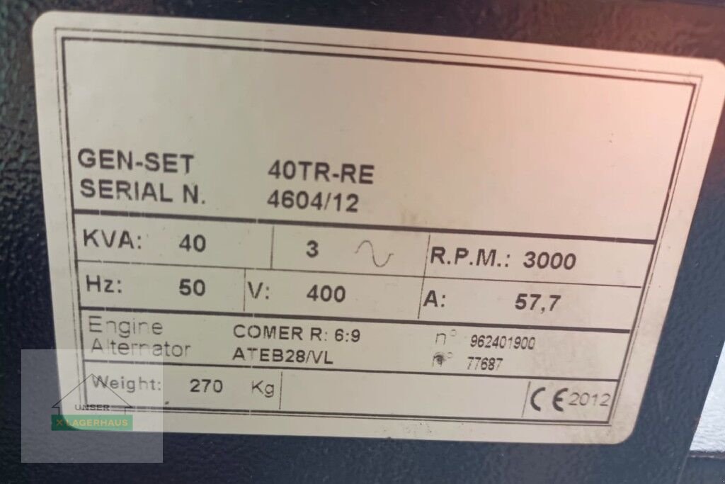 Stromgenerator of the type Sonstige 40 TR-RE, Gebrauchtmaschine in Lienz (Picture 4)