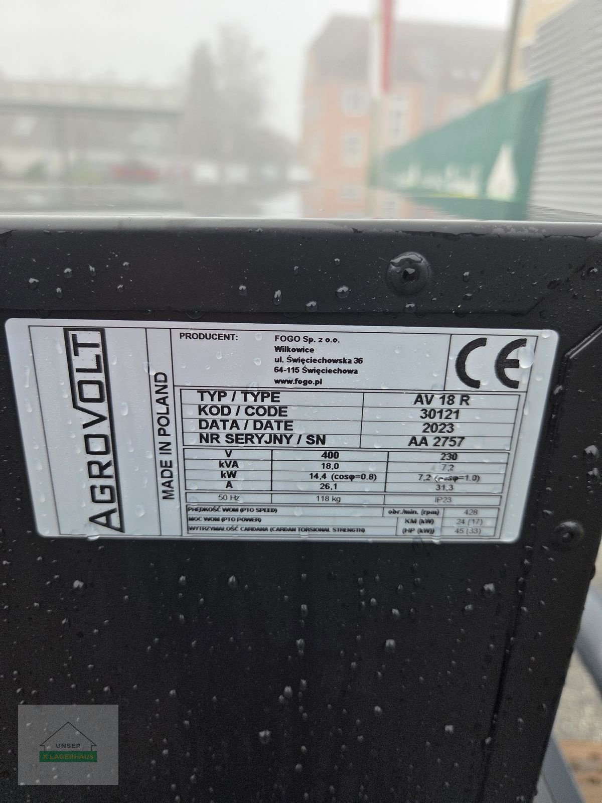 Stromgenerator от тип Sonstige Agro Volt AV 18 R, Neumaschine в Grosswilfersdorf (Снимка 5)