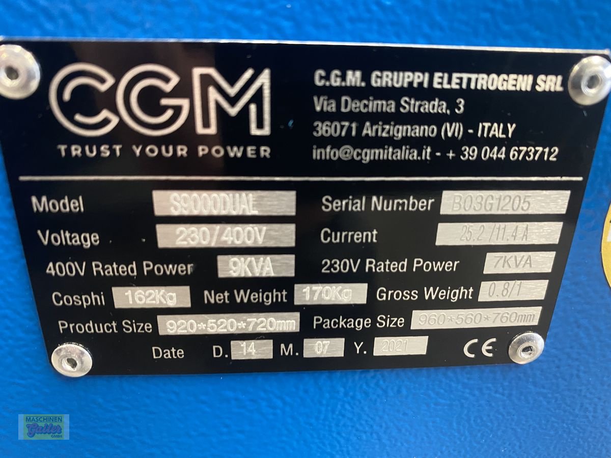 Stromgenerator of the type Sonstige CGM DIESEL-STROMERZEUGER S9000 DUAL, Neumaschine in Kötschach (Picture 9)