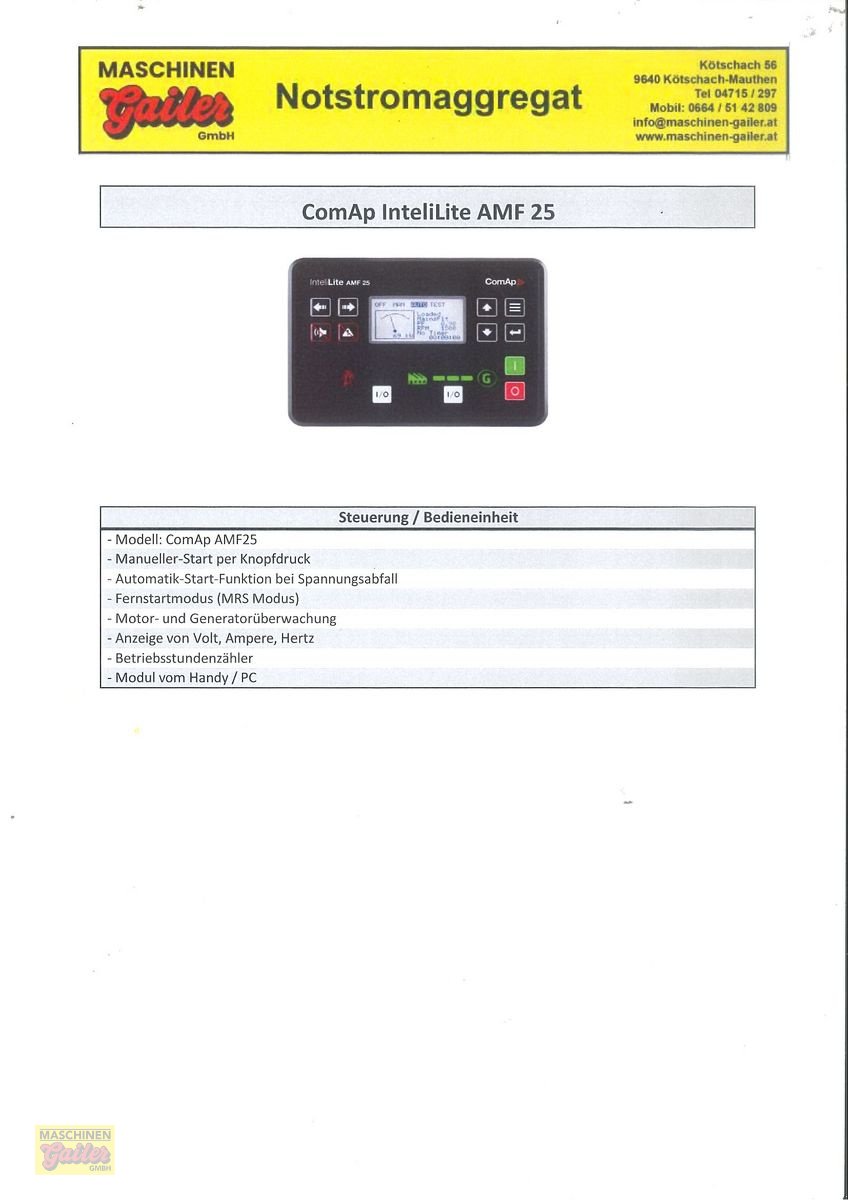Stromgenerator of the type Sonstige FOGO 60/66 kVA, Neumaschine in Kötschach (Picture 16)
