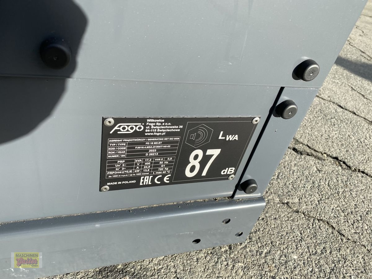 Stromgenerator of the type Sonstige Stromerzeuger FOGO FD 18 M5-ST, Neumaschine in Kötschach (Picture 7)