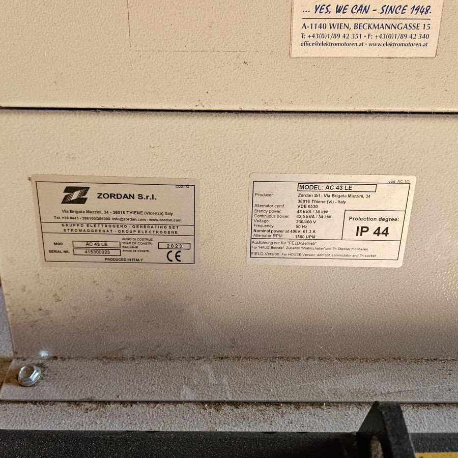 Stromgenerator of the type Sonstige Zordan AC 43 LE, Neumaschine in Hopfgarten (Picture 5)