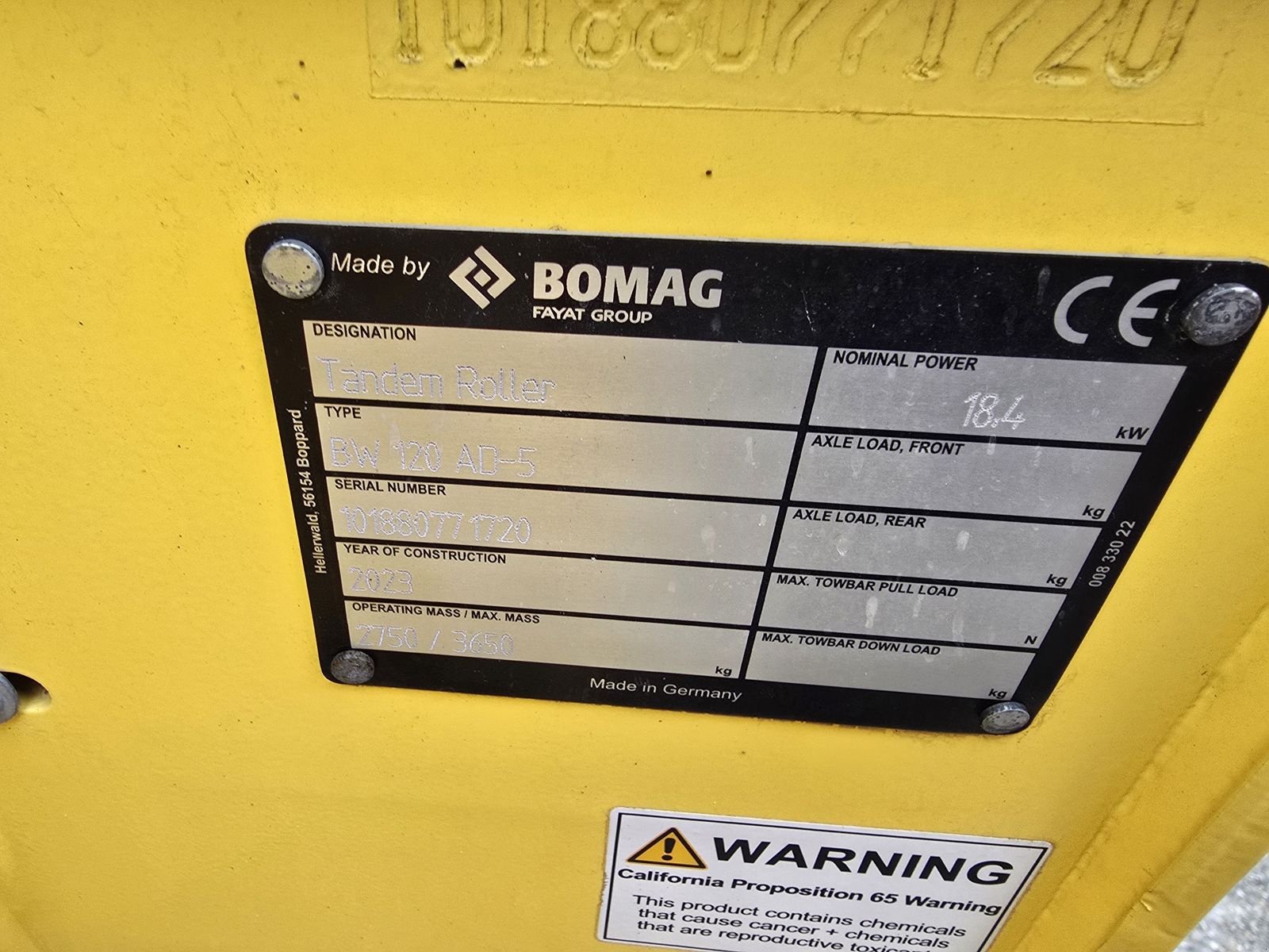 Tandemvibrationswalze del tipo Bomag BW120AD-5, Gebrauchtmaschine en Gabersdorf (Imagen 4)