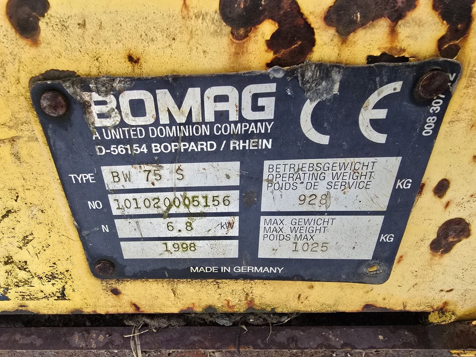 Tandemvibrationswalze van het type Bomag BW75, Gebrauchtmaschine in Gabersdorf (Foto 4)