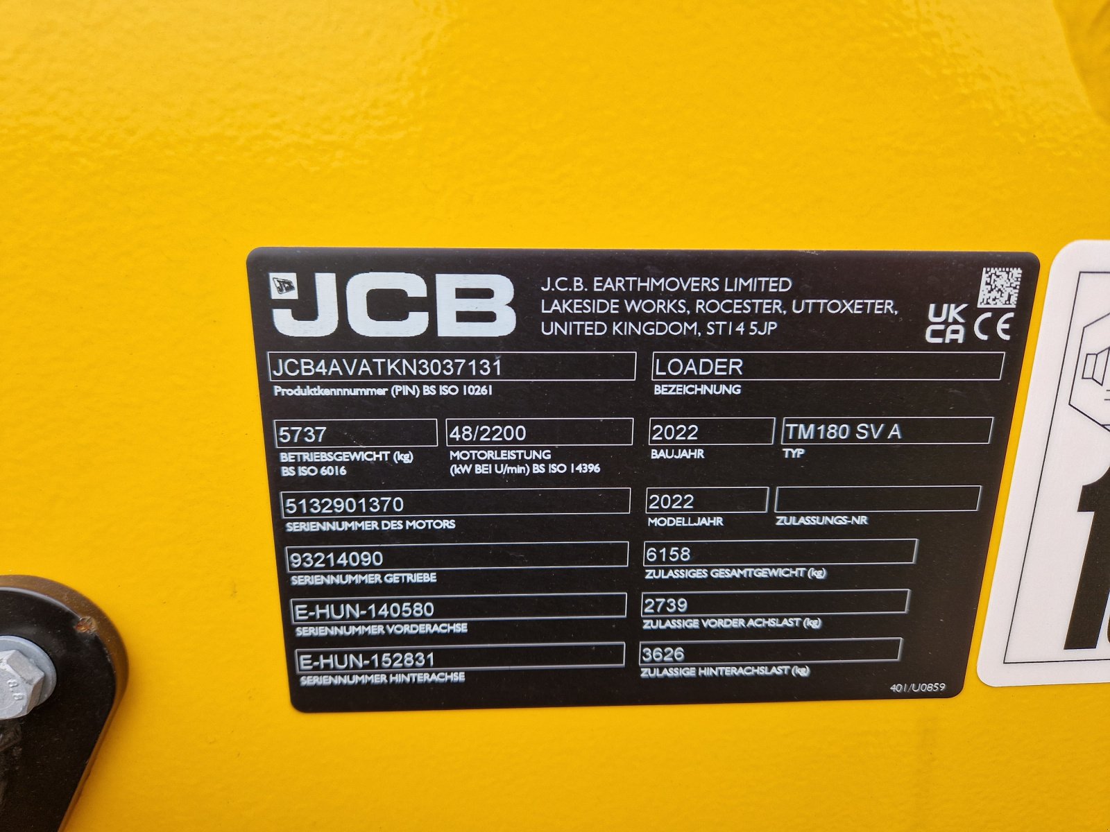Teleradlader of the type JCB TM 180 Agri Bj.2022 210Std. Neuwertig, Gebrauchtmaschine in Palling (Picture 9)