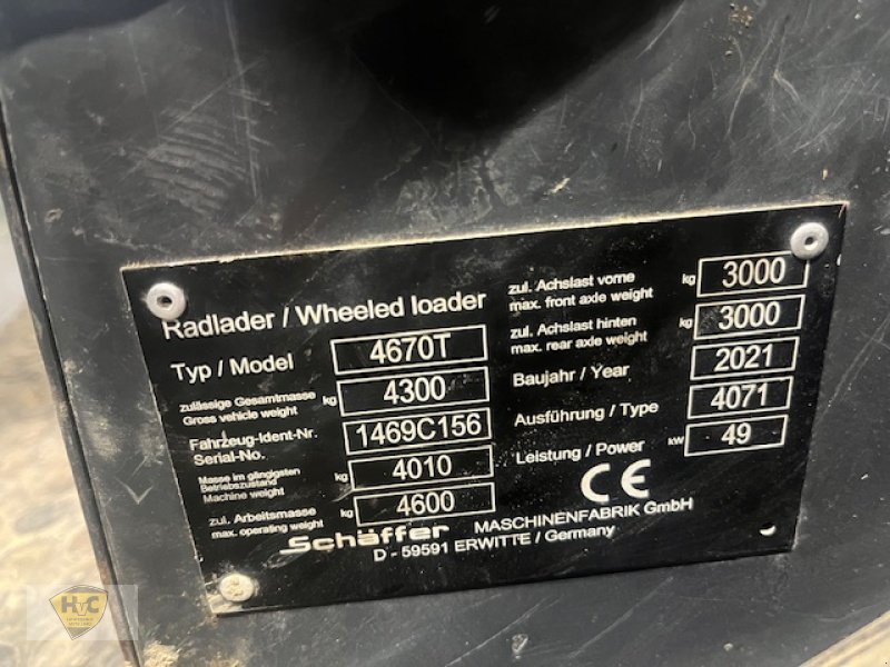 Teleradlader Türe ait Schäffer 4670 T, Gebrauchtmaschine içinde Willanzheim (resim 15)