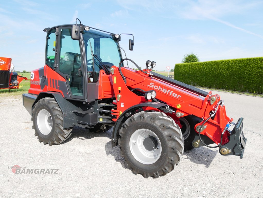 Teleradlader του τύπου Schäffer 6680 T, Neumaschine σε Eberfing (Φωτογραφία 1)