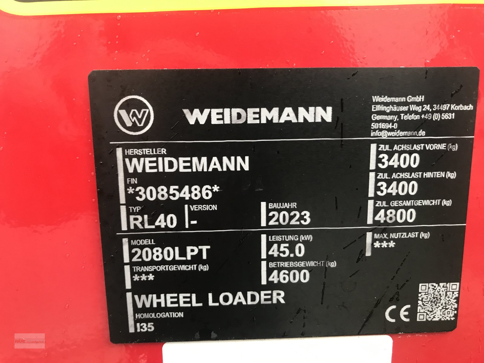 Teleradlader des Typs Weidemann  2080 LPT, Neumaschine in Mitterscheyern (Bild 13)
