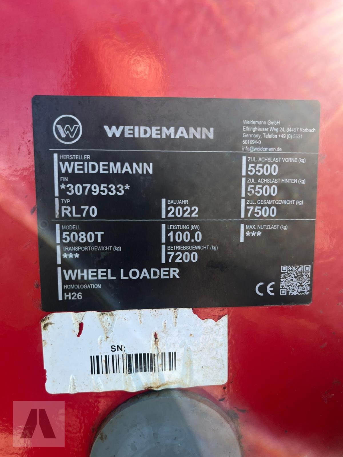 Teleradlader от тип Weidemann  5080T, Gebrauchtmaschine в Antdorf (Снимка 20)