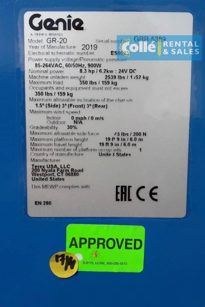 Teleskoparbeitsbühne des Typs Genie GR-20 2020, Neumaschine in Sittard (Bild 10)
