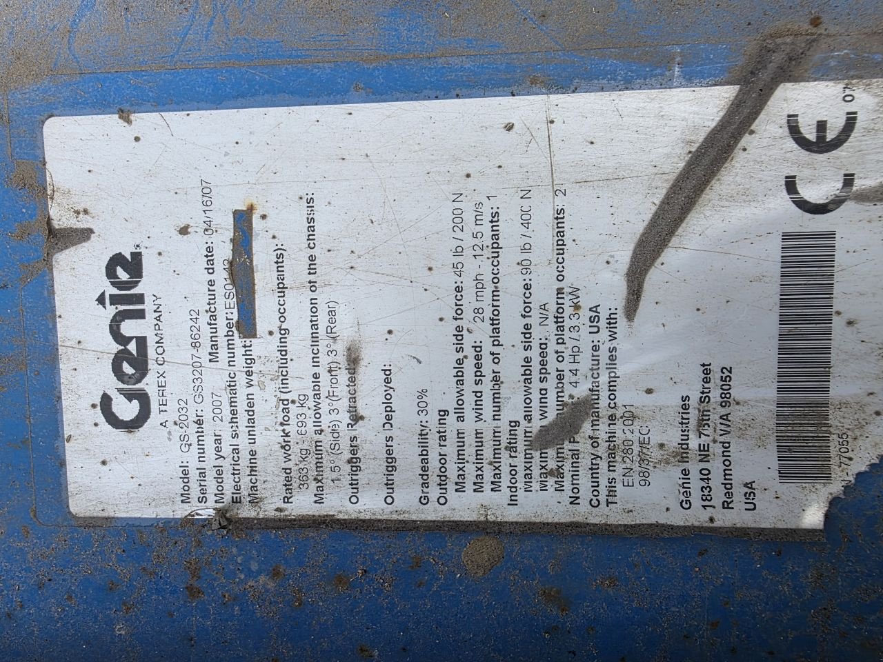 Teleskoparbeitsbühne типа Genie GS 2032, Gebrauchtmaschine в Reeuwijk (Фотография 5)