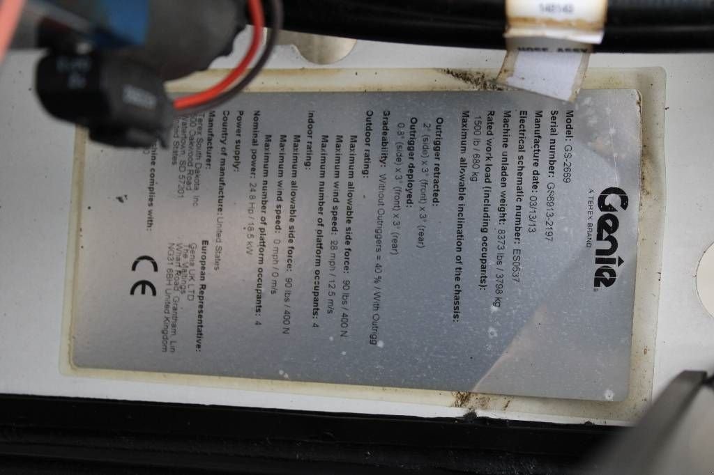 Teleskoparbeitsbühne типа Genie GS 2669, Gebrauchtmaschine в Rucphen (Фотография 8)