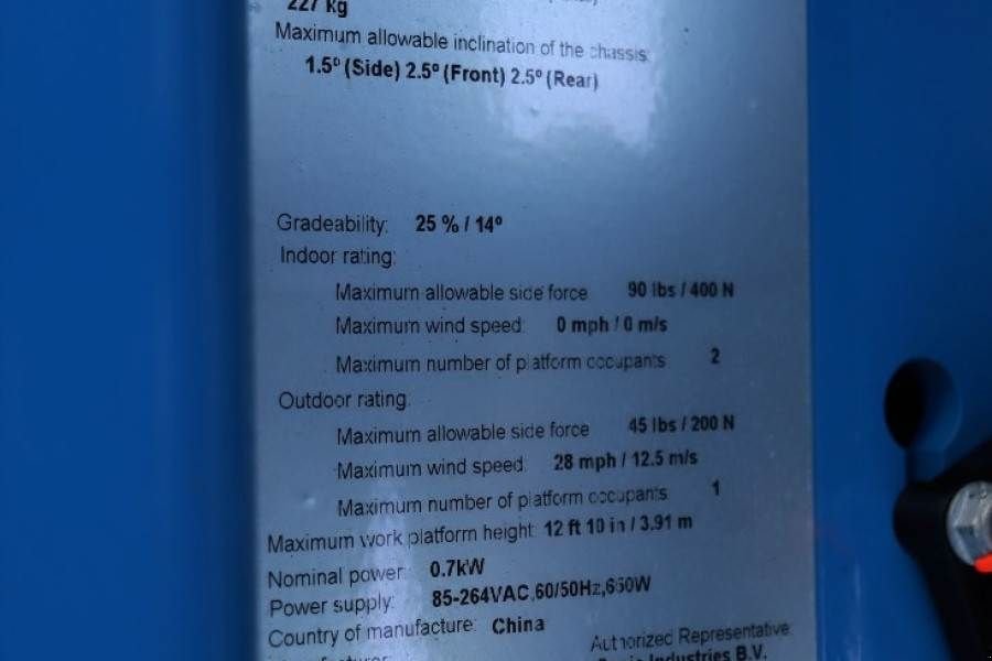Teleskoparbeitsbühne του τύπου Genie GS1330M Valid inspection, *Guarantee! All-Electric, Gebrauchtmaschine σε Groenlo (Φωτογραφία 8)