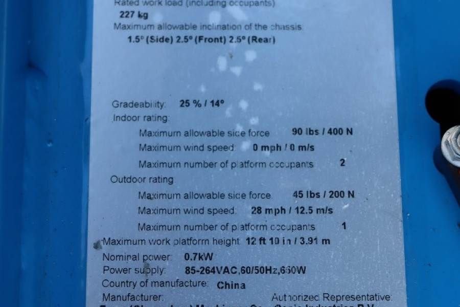Teleskoparbeitsbühne του τύπου Genie GS1330M Valid inspection, *Guarantee! All-Electric, Gebrauchtmaschine σε Groenlo (Φωτογραφία 9)