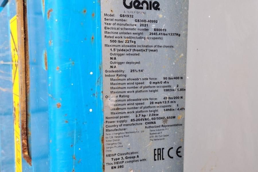 Teleskoparbeitsbühne от тип Genie GS1932 E-Drive Several In Stock, 8m Working Height, Gebrauchtmaschine в Groenlo (Снимка 7)