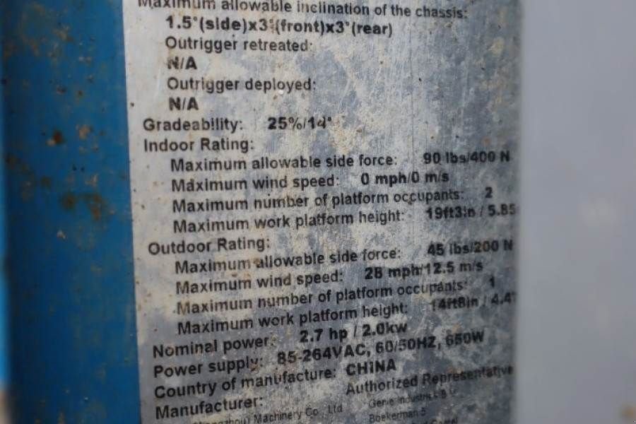 Teleskoparbeitsbühne tipa Genie GS1932 E-Drive Several In Stock, 8m Working Height, Gebrauchtmaschine u Groenlo (Slika 5)