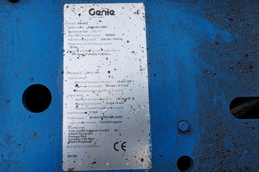 Teleskoparbeitsbühne του τύπου Genie GS1932 Electric, Working Height 7.8 m, 227kg Capac, Gebrauchtmaschine σε Groenlo (Φωτογραφία 8)
