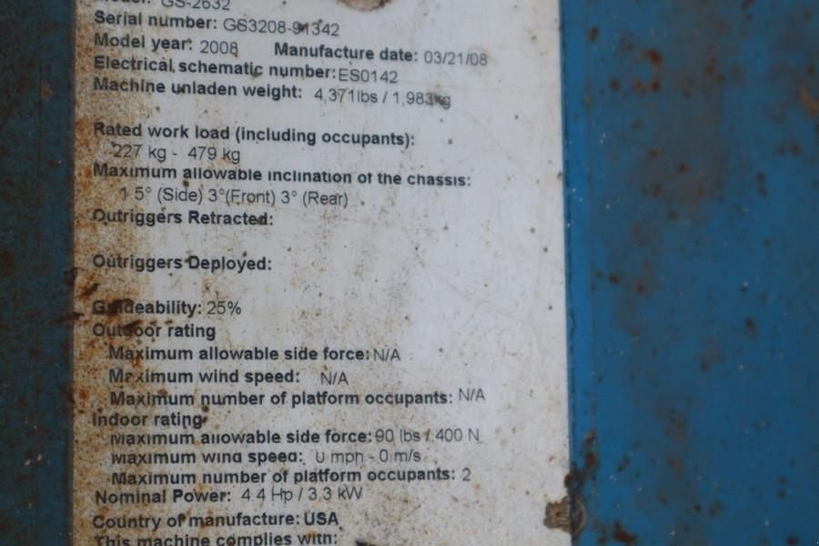 Teleskoparbeitsbühne of the type Genie GS2632 Electric, Working Height 10m, 227kg Capacit, Gebrauchtmaschine in Groenlo (Picture 8)