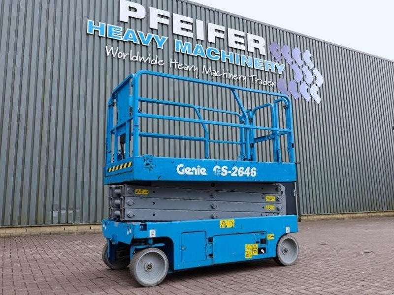 Teleskoparbeitsbühne Türe ait Genie GS2646 Electric, Working Height 9.80m, Capacity 45, Gebrauchtmaschine içinde Groenlo (resim 1)