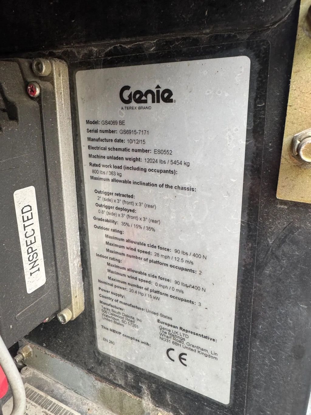 Teleskoparbeitsbühne vrste Genie GS4069BE Hoogwerker Schaarhoogwerker, Gebrauchtmaschine v Hedel (Slika 11)