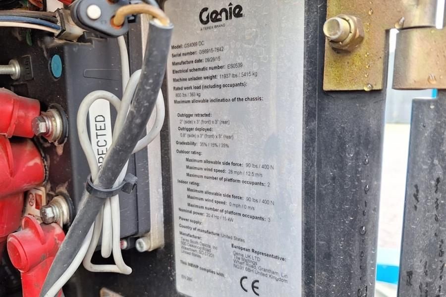 Teleskoparbeitsbühne des Typs Genie GS4069DC Electric, 14m Working Height, 363kg Capac, Gebrauchtmaschine in Groenlo (Bild 8)