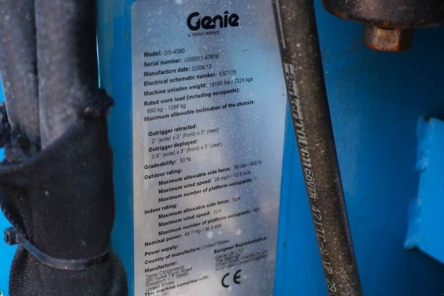 Teleskoparbeitsbühne типа Genie GS4390 Diesel, 4x4 Drive, 15m Working Height, 680k, Gebrauchtmaschine в Groenlo (Фотография 8)