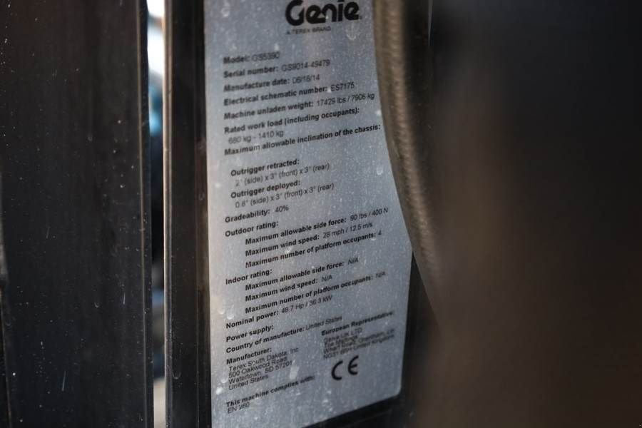 Teleskoparbeitsbühne typu Genie GS5390 Diesel, 4x4 Drive, 18.15m Working Height, 6, Gebrauchtmaschine v Groenlo (Obrázek 8)