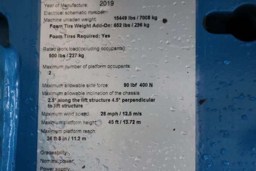 Teleskoparbeitsbühne типа Genie S45 Valid inspection, *Guarantee! Diesel, 4x4 Driv, Gebrauchtmaschine в Groenlo (Фотография 7)