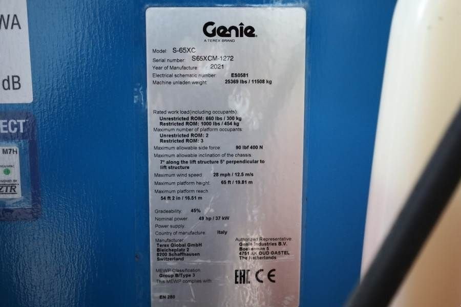 Teleskoparbeitsbühne типа Genie S65XC Guarantee! Diesel, 4x4 Drive, 21.8m Working, Gebrauchtmaschine в Groenlo (Фотография 7)