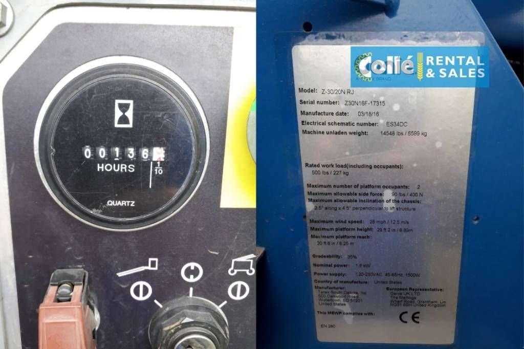 Teleskoparbeitsbühne tip Genie Z-30/20N RJ 2016, Gebrauchtmaschine in Sittard (Poză 8)