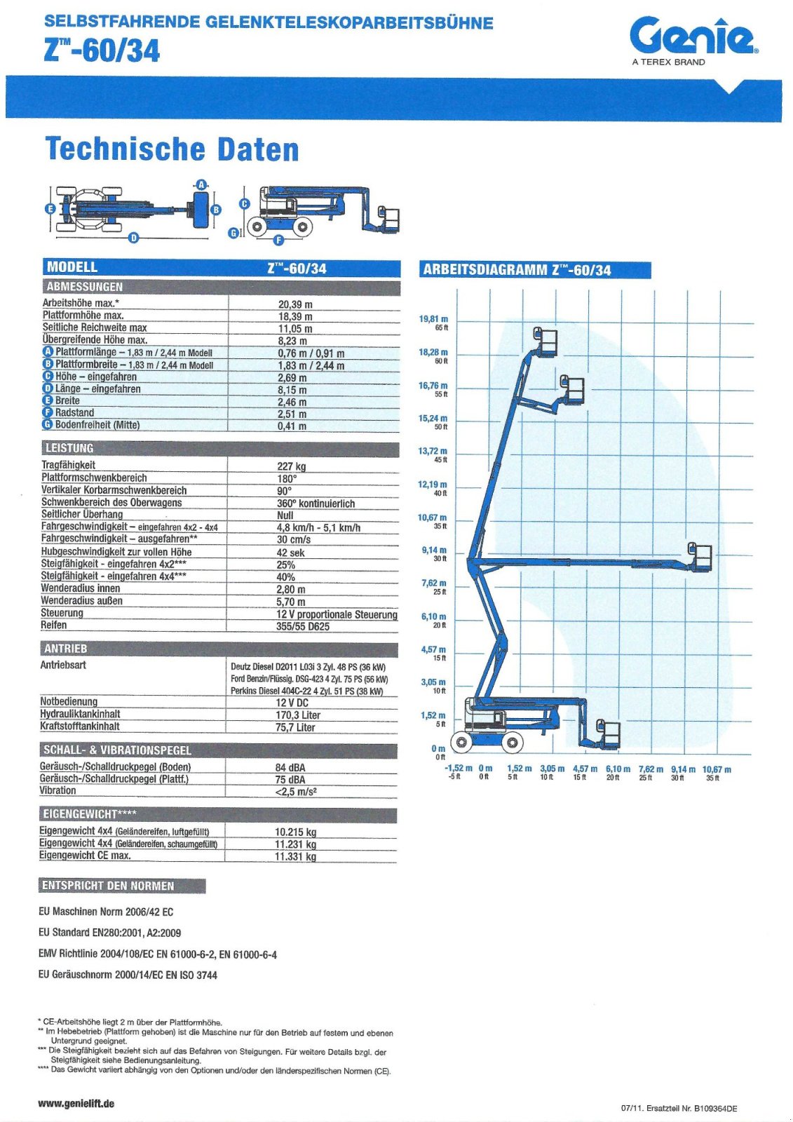 Teleskoparbeitsbühne typu Genie Z 60, Gebrauchtmaschine v Obrigheim (Obrázek 4)