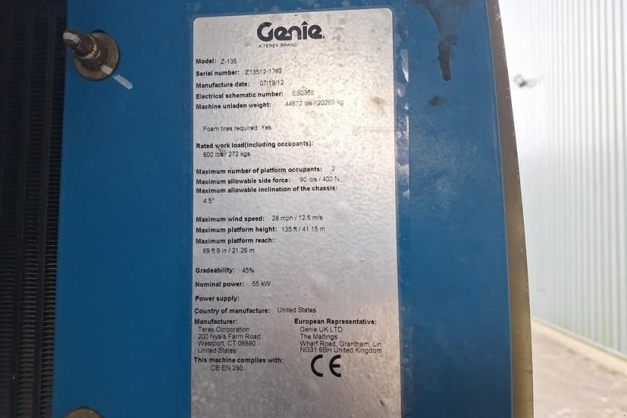 Teleskoparbeitsbühne типа Genie Z135/70 Diesel, 4x4x4 Drive, 43m Lifting Height, 2, Gebrauchtmaschine в Groenlo (Фотография 7)