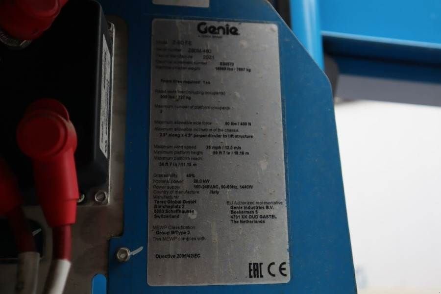Teleskoparbeitsbühne του τύπου Genie Z60/37FE Valid Inspection, *Guarantee! Hybrid, 4x4, Gebrauchtmaschine σε Groenlo (Φωτογραφία 7)