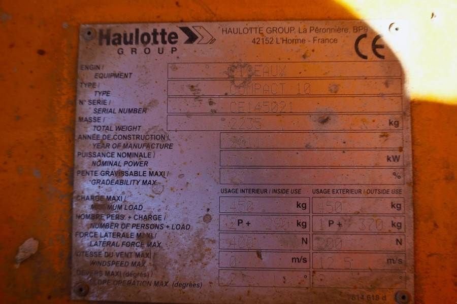 Teleskoparbeitsbühne des Typs Haulotte Compact 10 Electric, 10m Working Height, 450kg Cap, Gebrauchtmaschine in Groenlo (Bild 7)
