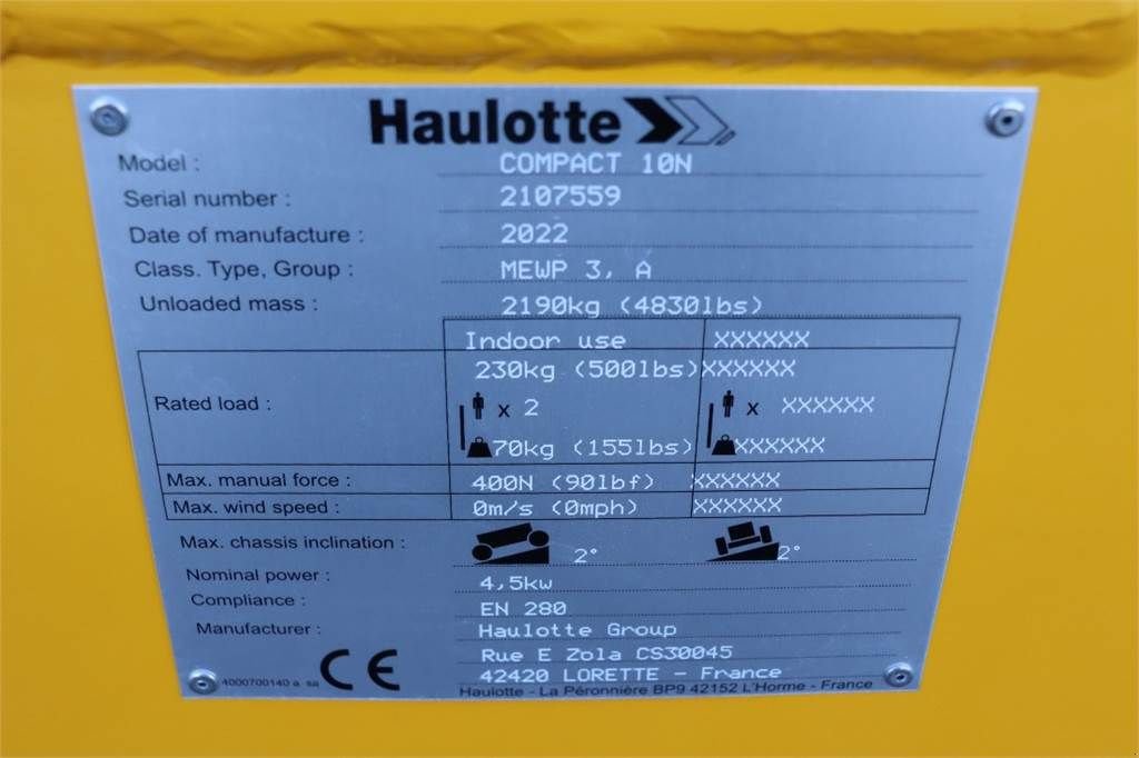 Teleskoparbeitsbühne des Typs Haulotte COMPACT 10N Valid Iinspection, *Guarantee! 10m Wor, Gebrauchtmaschine in Groenlo (Bild 7)