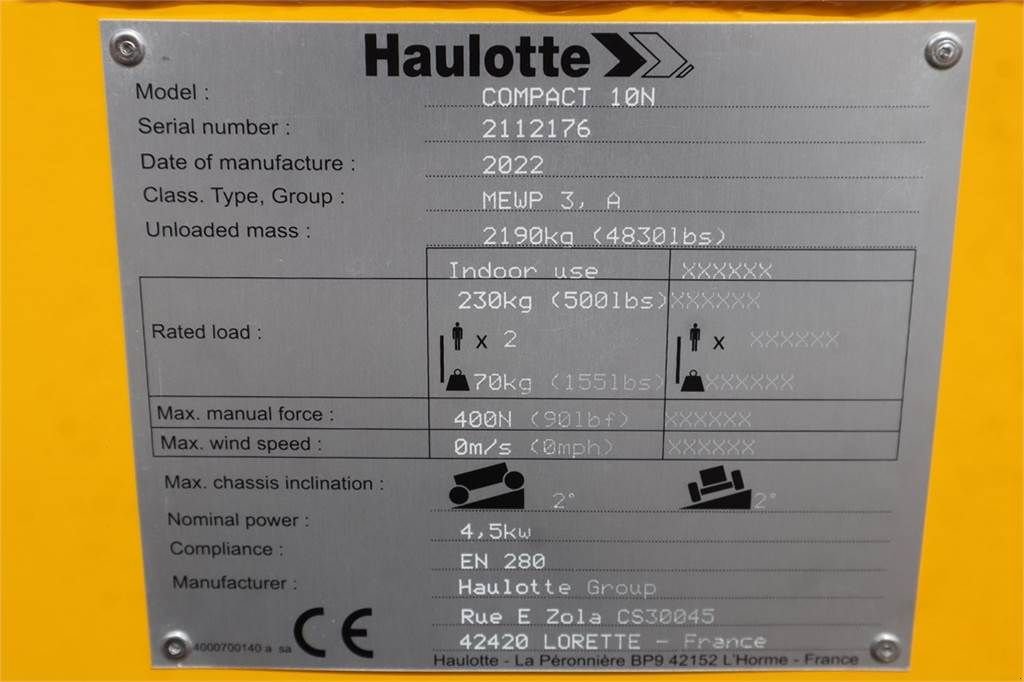Teleskoparbeitsbühne des Typs Haulotte COMPACT 10N Valid Iinspection, *Guarantee! 10m Wor, Gebrauchtmaschine in Groenlo (Bild 10)