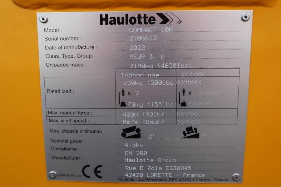 Teleskoparbeitsbühne tip Haulotte Compact 10N Valid Inspection, *Guarantee! 10m Work, Gebrauchtmaschine in Groenlo (Poză 8)