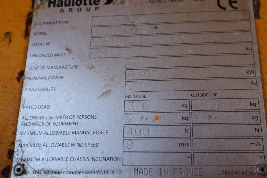 Teleskoparbeitsbühne tip Haulotte Compact 12 Electric, 12m Working Height, 300kg Cap, Gebrauchtmaschine in Groenlo (Poză 7)