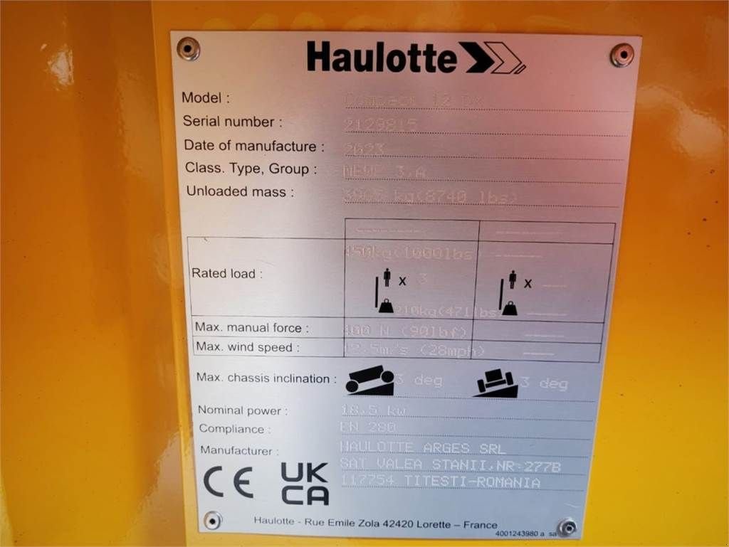 Teleskoparbeitsbühne типа Haulotte COMPACT 12DX Valid Inspection, *Guarantee! Diesel,, Gebrauchtmaschine в Groenlo (Фотография 7)