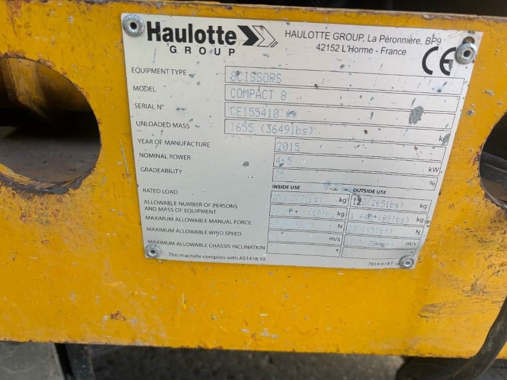 Teleskoparbeitsbühne des Typs Haulotte Compact 8 8m schaarlift hoogwerker, Gebrauchtmaschine in Hooge mierde (Bild 11)