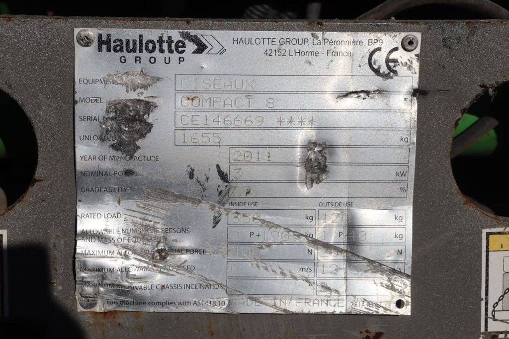 Teleskoparbeitsbühne del tipo Haulotte Compact 8, Gebrauchtmaschine en Antwerpen (Imagen 11)