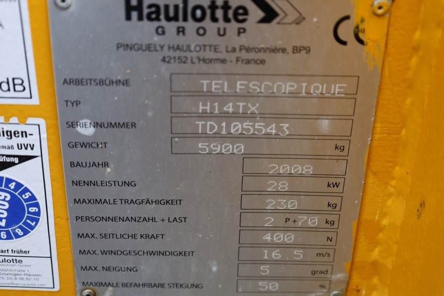 Teleskoparbeitsbühne tip Haulotte H14TX Diesel, 4x4 Drive, 14m Working Height, 10.6m, Gebrauchtmaschine in Groenlo (Poză 8)