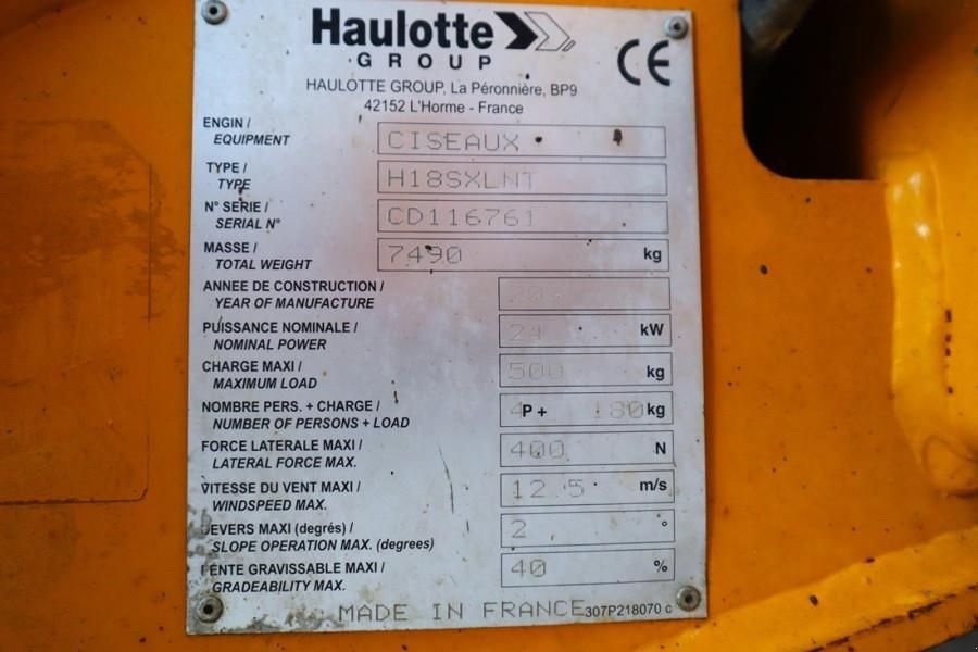 Teleskoparbeitsbühne vrste Haulotte H18SXL Diesel, 4x4 Drive, 18m Working Height, 500k, Gebrauchtmaschine v Groenlo (Slika 7)