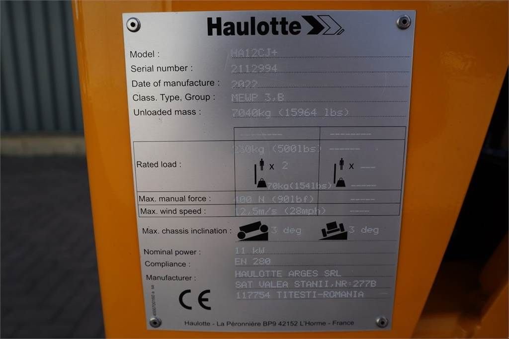 Teleskoparbeitsbühne des Typs Haulotte HA12CJ+ Valid inspection, *Guarantee! Electric, 12, Gebrauchtmaschine in Groenlo (Bild 7)
