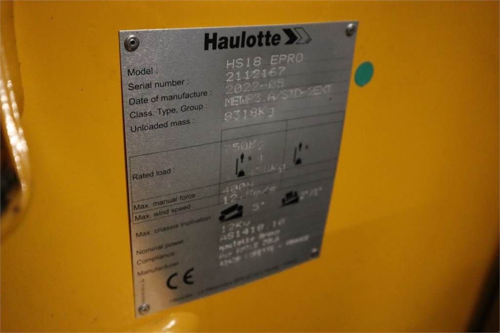 Teleskoparbeitsbühne des Typs Haulotte HS18 EPRO Valid Inspection, *Guarantee! Full Elect, Gebrauchtmaschine in Groenlo (Bild 8)